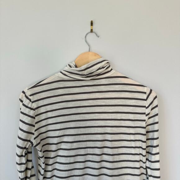 Madewell Whisper Cotton Turtleneck in Ronnie Stripe S - Picture 7 of 7